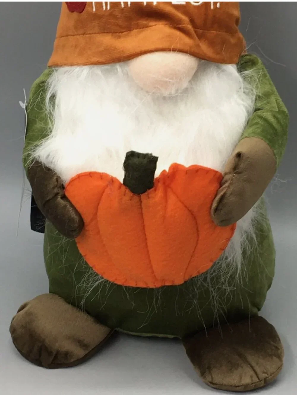 NEW Rae Dunn Happy Harvest Gnome Weighted Plush Leaves Pumpkin Fall Decor Velour